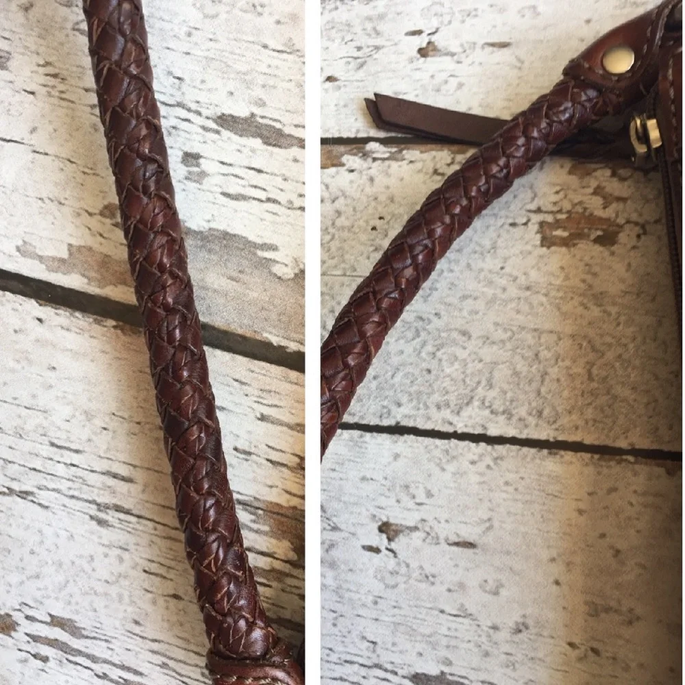 Fossil Brown Leather & Suede Hobo Bag